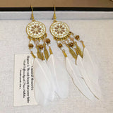 18K Gold-Plated Stainless Steel Dangle Earrings - Trendsi - Flyclothing LLC