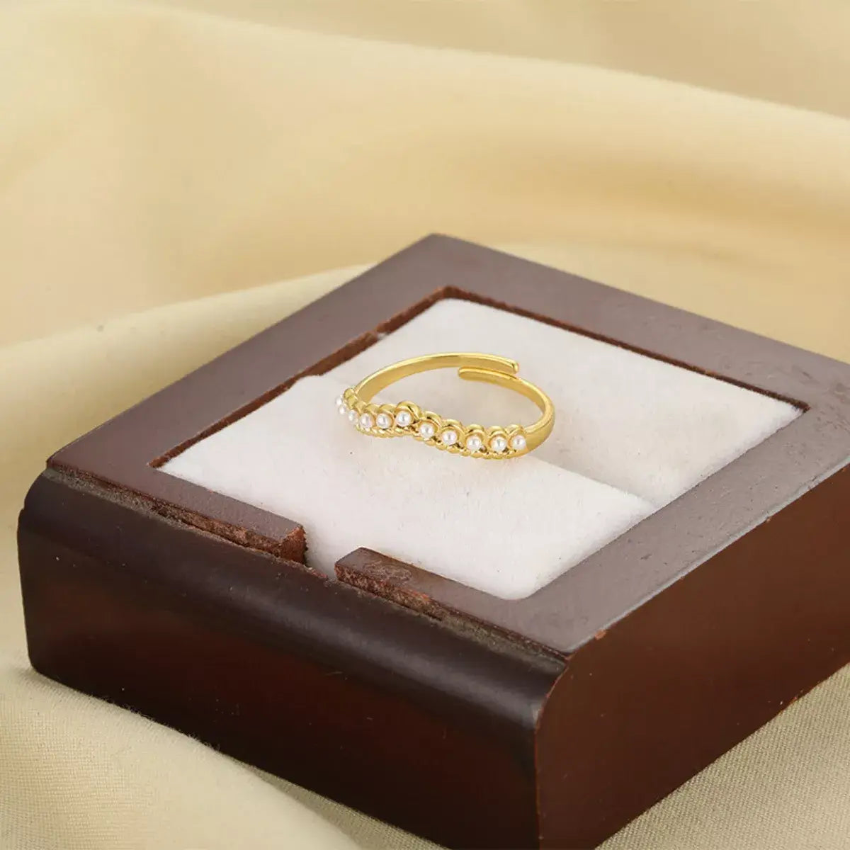 Pearl Embellished Adjustable Ring - Trendsi - Flyclothing LLC