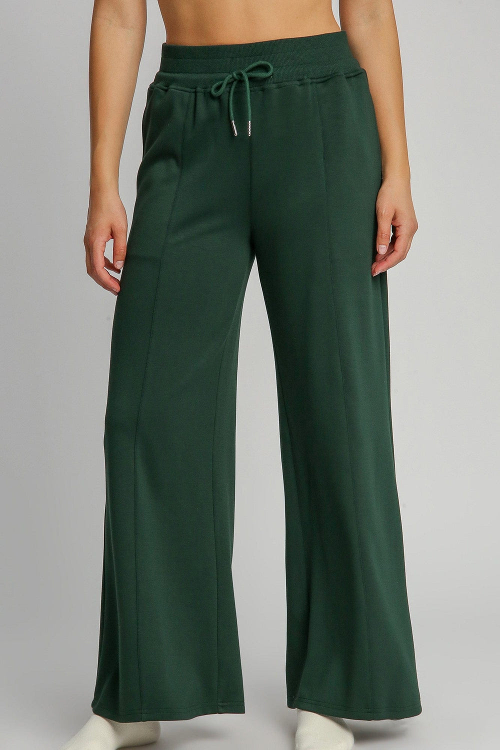 Umgee Full Size Drawstring Wide Leg Pants with Pockets - Trendsi