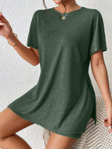 Casual Round Neck T-Shirt and Shorts Set - Trendsi - Flyclothing LLC