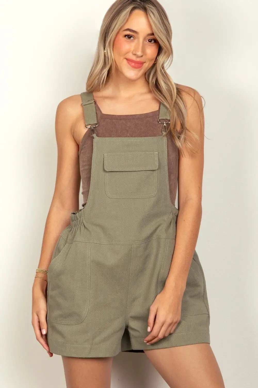 VERY J Adjustable Suspender Overalls with Pockets - Trendsi - Flyclothing LLC