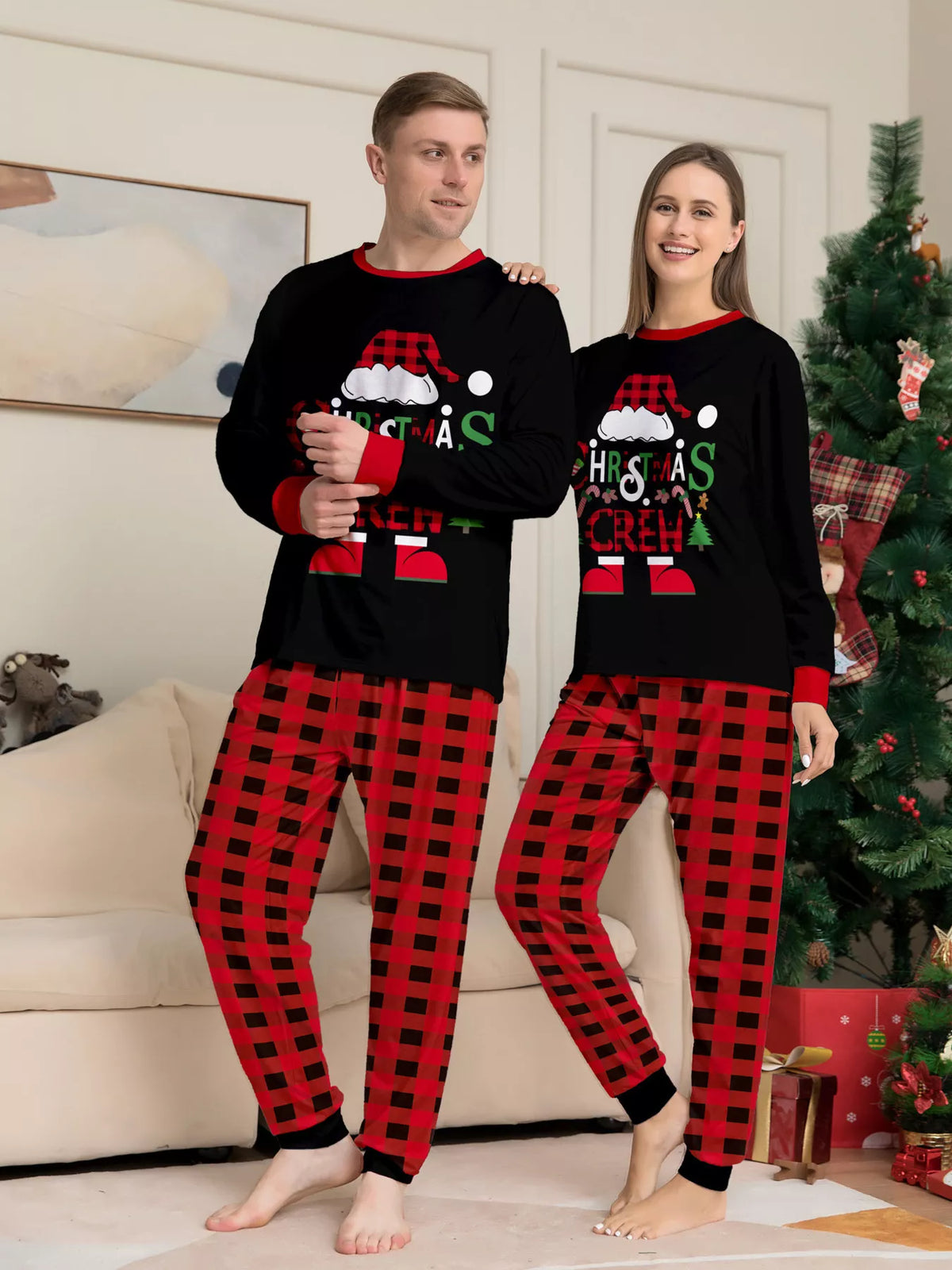 Full Size Matching Family Christmas Pajamas Set with Festive Graphic Plus Size - Trendsi - Flyclothing LLC
