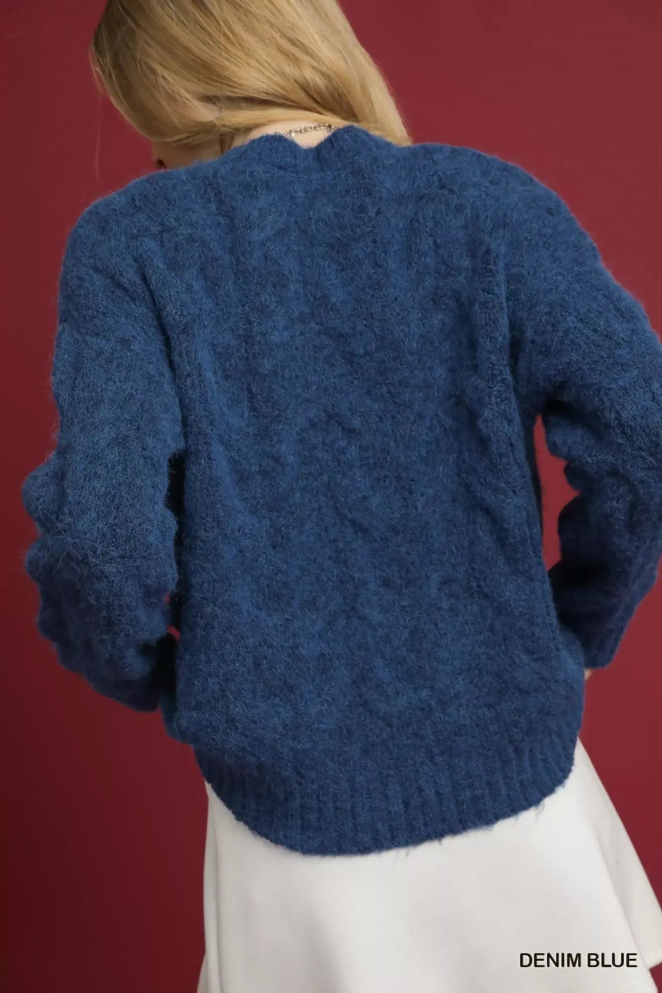Umgee Cable Knit Cozy Sweater - Trendsi - Flyclothing LLC