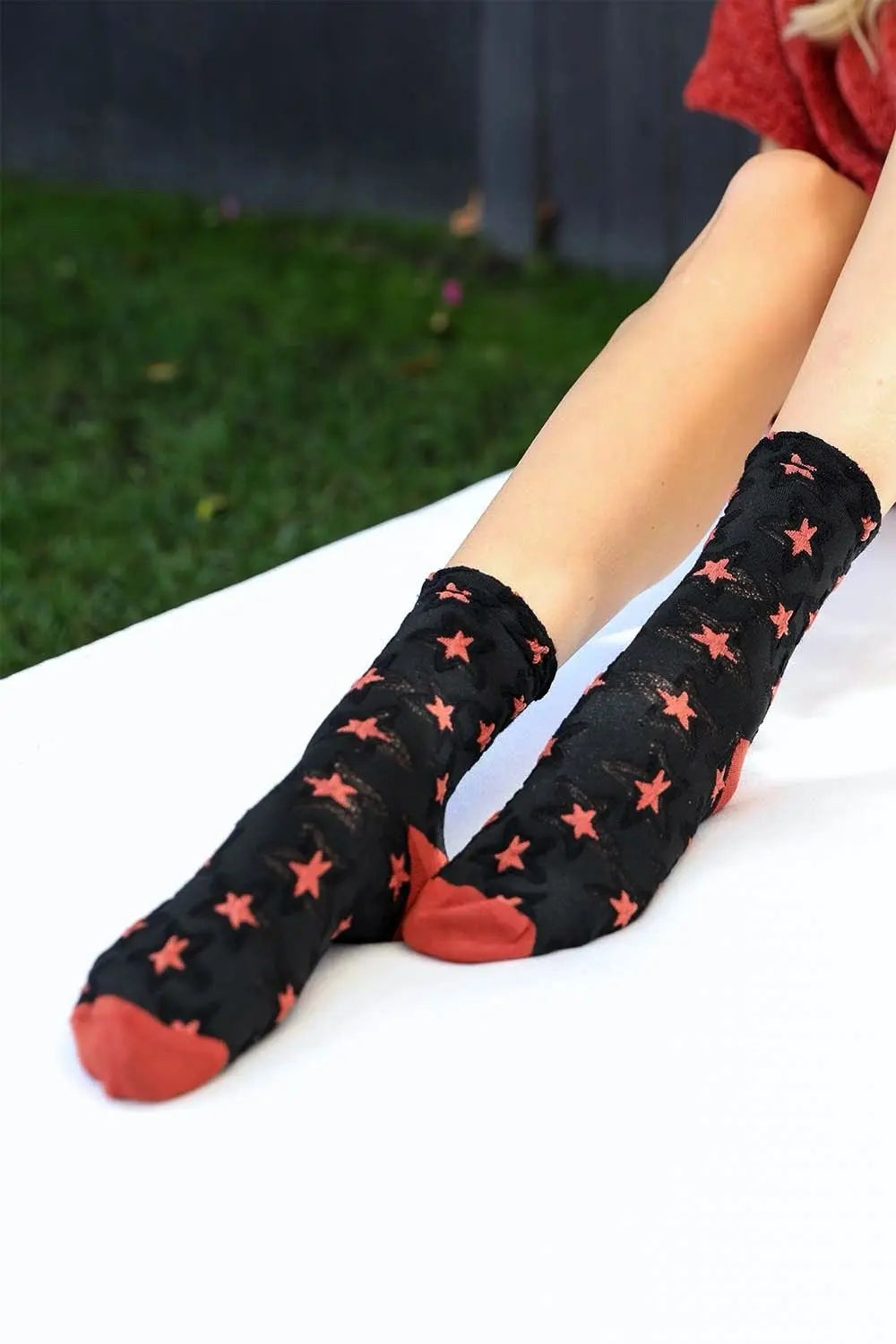 Eco-Friendly Star Design Socks - Boho Clothing and Accessories - Flyclothing LLC