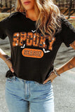SPOOKY SEASON Round Neck Short Sleeve T-Shirt - Trendsi - Flyclothing LLC