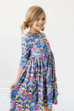 Flora 3/4 Sleeve Pocket Twirl Dress - Mila & Rose ® - Flyclothing LLC