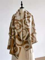 Floral Patterned Warm Scarf - Trendsi - Flyclothing LLC