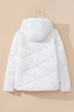 Drawstring Zip Up Long Sleeve Hooded Winter Coat - Trendsi - Flyclothing LLC