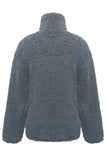 Fuzzy Turtleneck Long Sleeve Sweatshirt - Trendsi - Flyclothing LLC