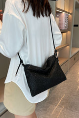Rhinestone Knotted Strap Crossbody Bag - Trendsi