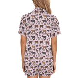 Baha Ranch Pink Cattle Ranch Women's Western Pajama Set