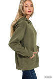 Zenana Fleece Kangaroo Pocket Hoodie - Trendsi - Flyclothing LLC