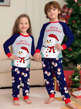 Full Size Family Matching Christmas Snowman Print Pajama Set Plus Size - Trendsi - Flyclothing LLC