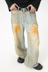 Waste Soil Wide Leg Jeans - Trendsi - Flyclothing LLC