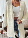 Open Front Long Sleeve Cardigan - Trendsi - Flyclothing LLC