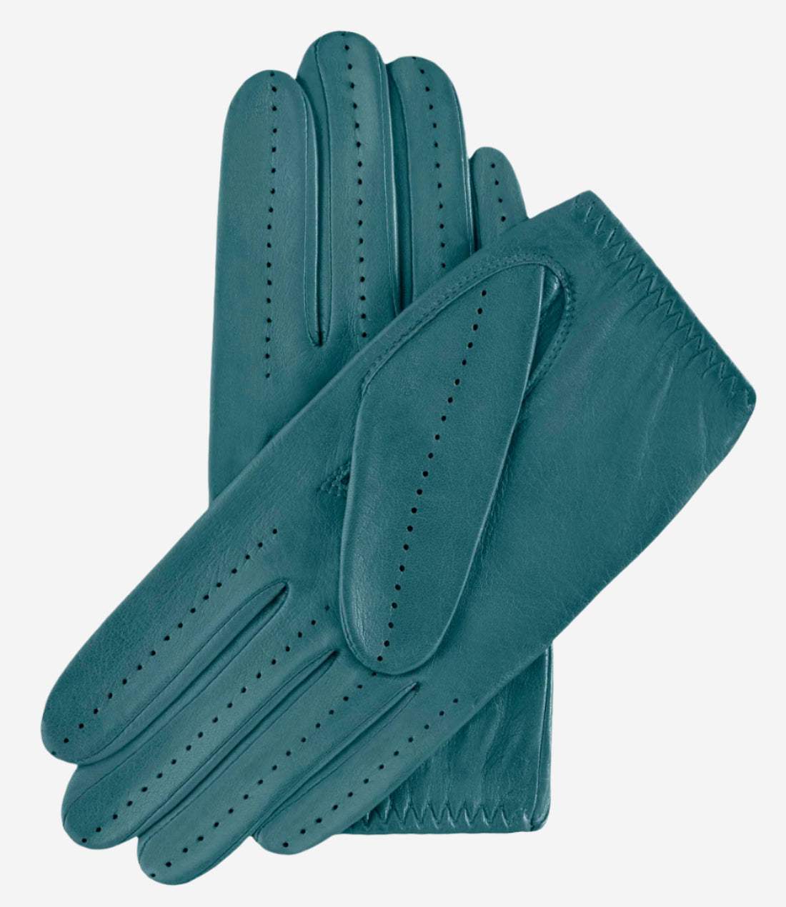 Alessa (sage) - Classic Italian lambskin leather driving gloves