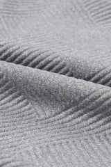 Textured Turtleneck Long Sleeve Sweatshirt - Trendsi - Flyclothing LLC