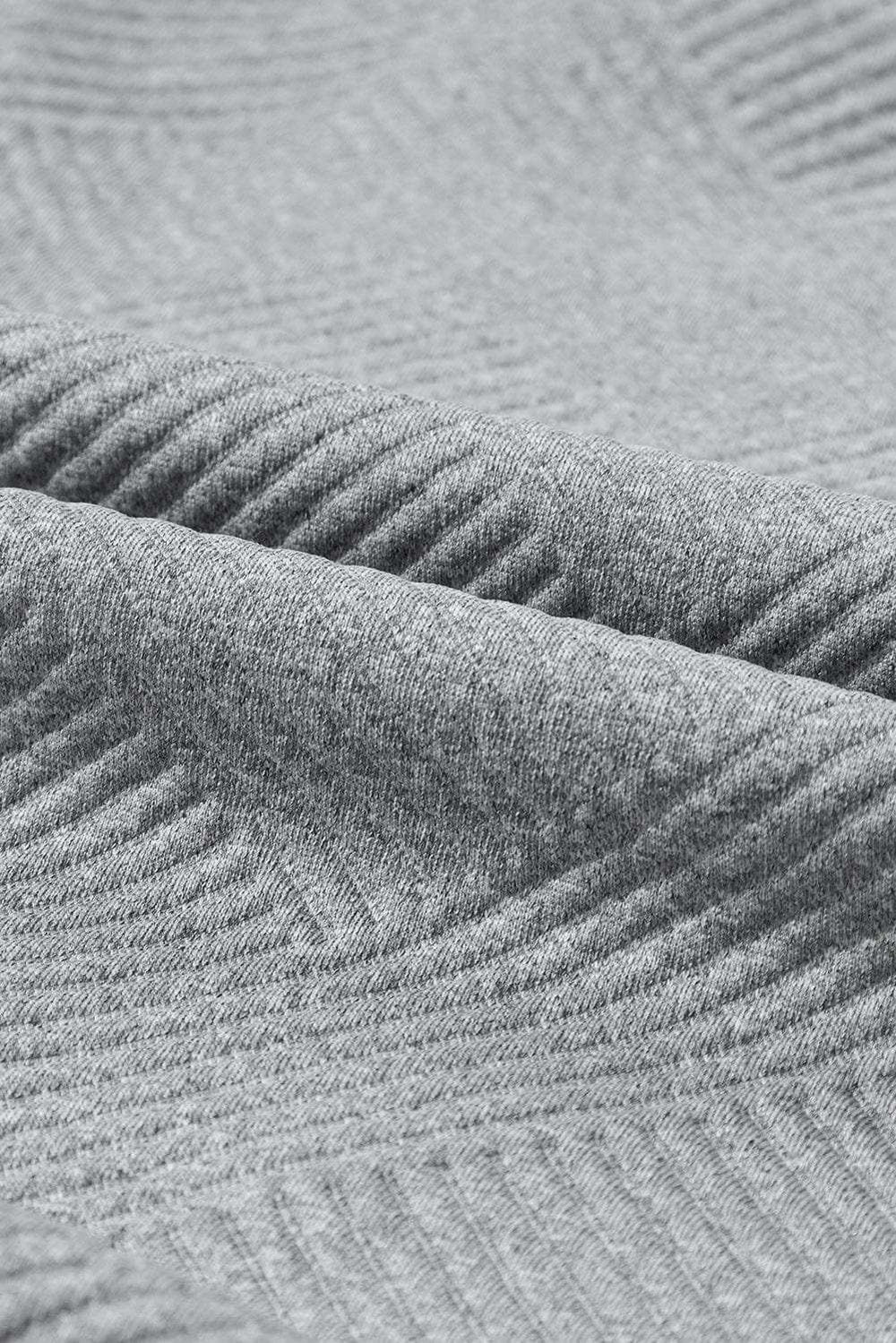 Textured Turtleneck Long Sleeve Sweatshirt - Trendsi - Flyclothing LLC