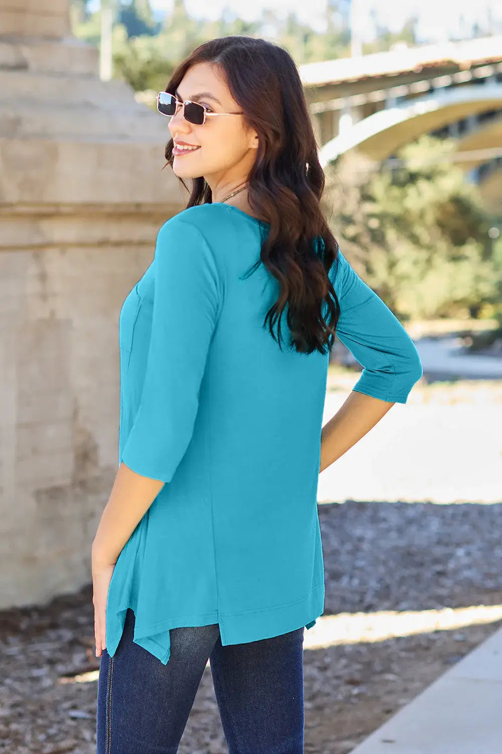 Basic Bae Full Size Round Neck Pocketed T-Shirt - ShopBasicbae - Flyclothing LLC