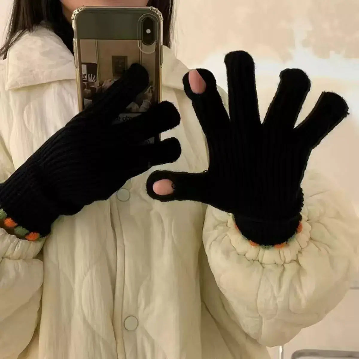 Lightweight Knitted Gloves - Trendsi - Flyclothing LLC