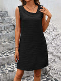 Asymmetrical Neck Sleeveless Mini Dress - Trendsi - Flyclothing LLC