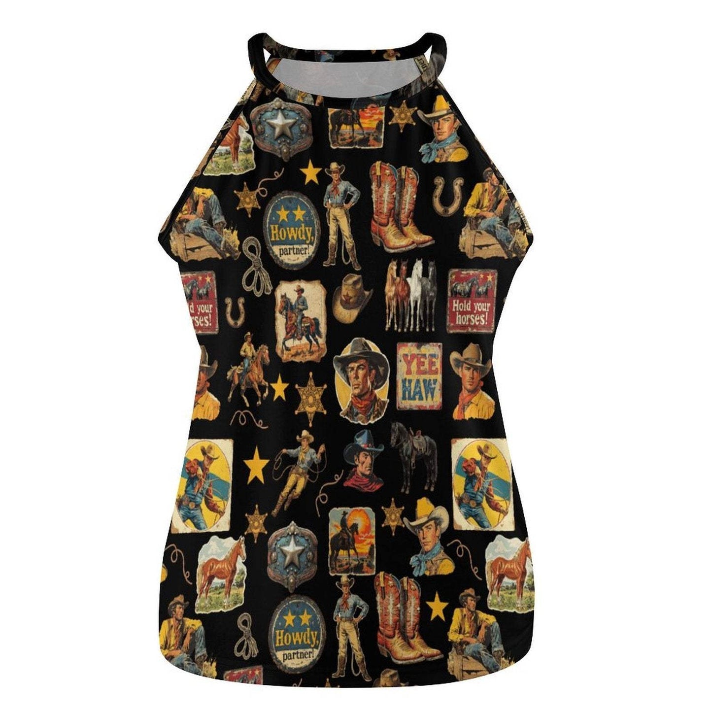 Baha Ranch Vintage Cowboy Collage Western Tank Top - Baha Ranch Western Wear - Flyclothing LLC