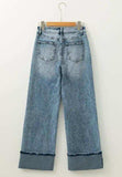 Washed Wide Leg Jeans with Pockets - Trendsi - Flyclothing LLC