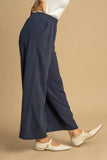 Umgee Full Size High Waisted Embellished Linen Pants Plus Size - Trendsi