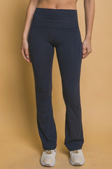 Love Tree High Waist Flare Active Leggings with Side Pockets - Trendsi