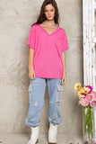POL V-Neck Short Sleeve T-Shirt - Trendsi