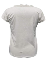 Full Size Lace Detail V-Neck Short Sleeve Blouse - Trendsi - Flyclothing LLC