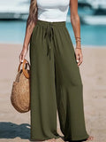 Drawsrting Wide leg Pants - Trendsi
