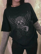 Graphic Round Neck Short Sleeve T-Shirt - Trendsi - Flyclothing LLC