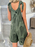 Devine Printed Tie Shoulder Overalls with Pockets - Trendsi - Flyclothing LLC