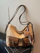 Buckle Pocket Shoulder Handbag - Trendsi - Flyclothing LLC