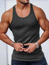 Men's Plus Size Round Neck Tank - Trendsi - Flyclothing LLC