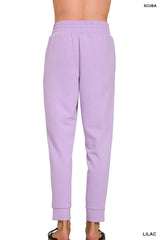 Zenana Scuba Mock Neck Sweatshirt and Joggers Set - Trendsi - Flyclothing LLC