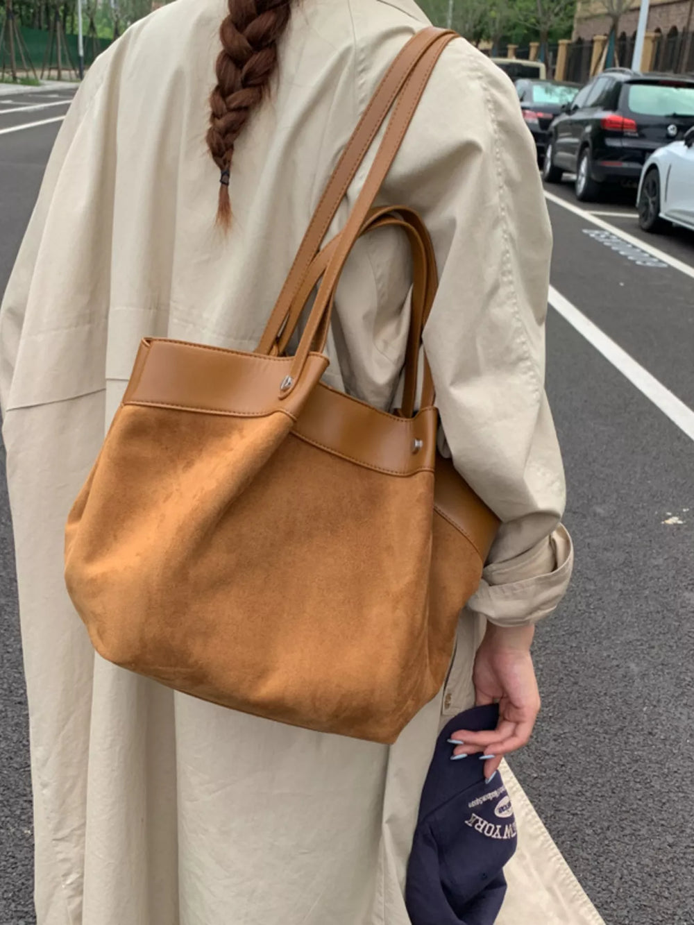 Lightweight Classic Color Tote Bag - Trendsi - Flyclothing LLC