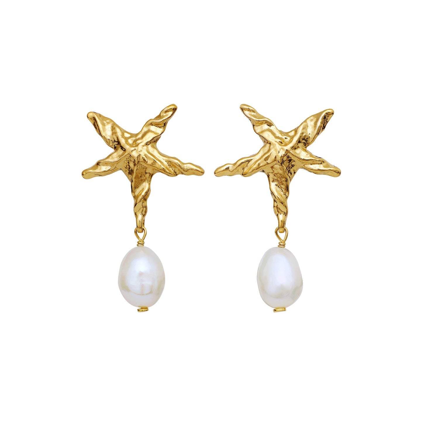 Fashionable Five-pointed Star Pearl Earrings - My Store - Flyclothing LLC