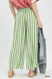 Umgee Vertical Stripe Wide Leg Pants - Trendsi - Flyclothing LLC