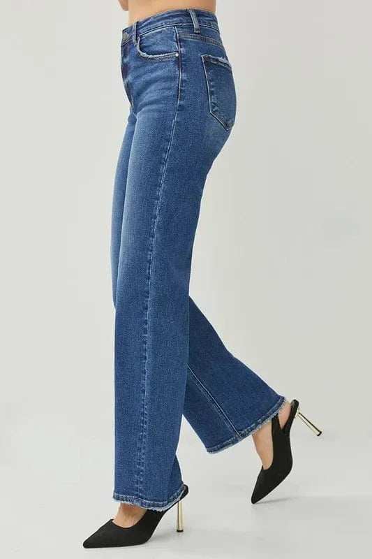RISEN High Rise Straight Jeans - Trendsi - Flyclothing LLC
