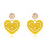 Heart Dangle Earrings with Pearl Accent - Trendsi - Flyclothing LLC