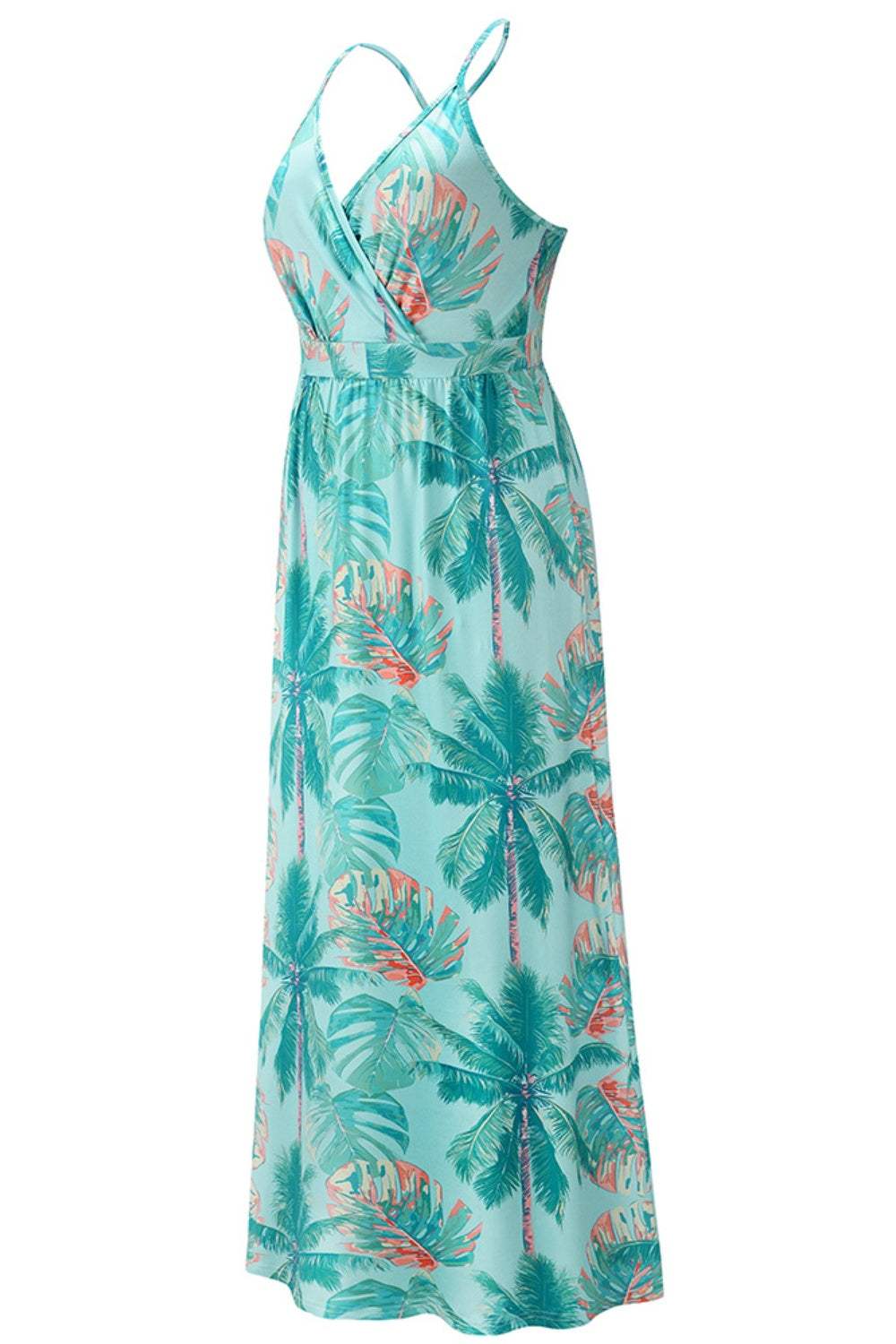 Crisscross Printed Surplice Cami Dress - Trendsi - Flyclothing LLC