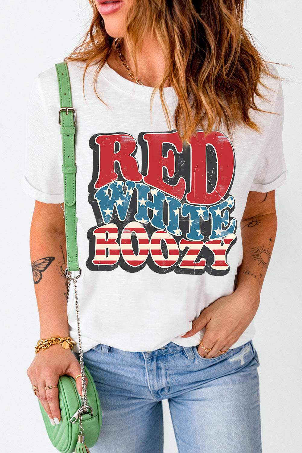 Letter Graphic Round Neck Short Sleeve T-Shirt - Trendsi - Flyclothing LLC
