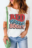 Letter Graphic Round Neck Short Sleeve T-Shirt - Trendsi - Flyclothing LLC