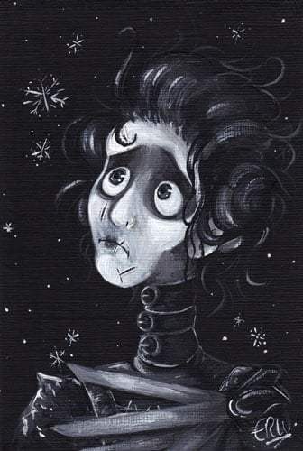 Black Market Art Company Edward Scissors Hands Print - Black Market Art Company - Flyclothing LLC
