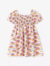 Children's Smocked Puff Sleeve Dress - Trendsi - Flyclothing LLC