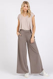 Mittoshop Yoga Air Stretch Elastic Waist Wide Leg Pants - Trendsi