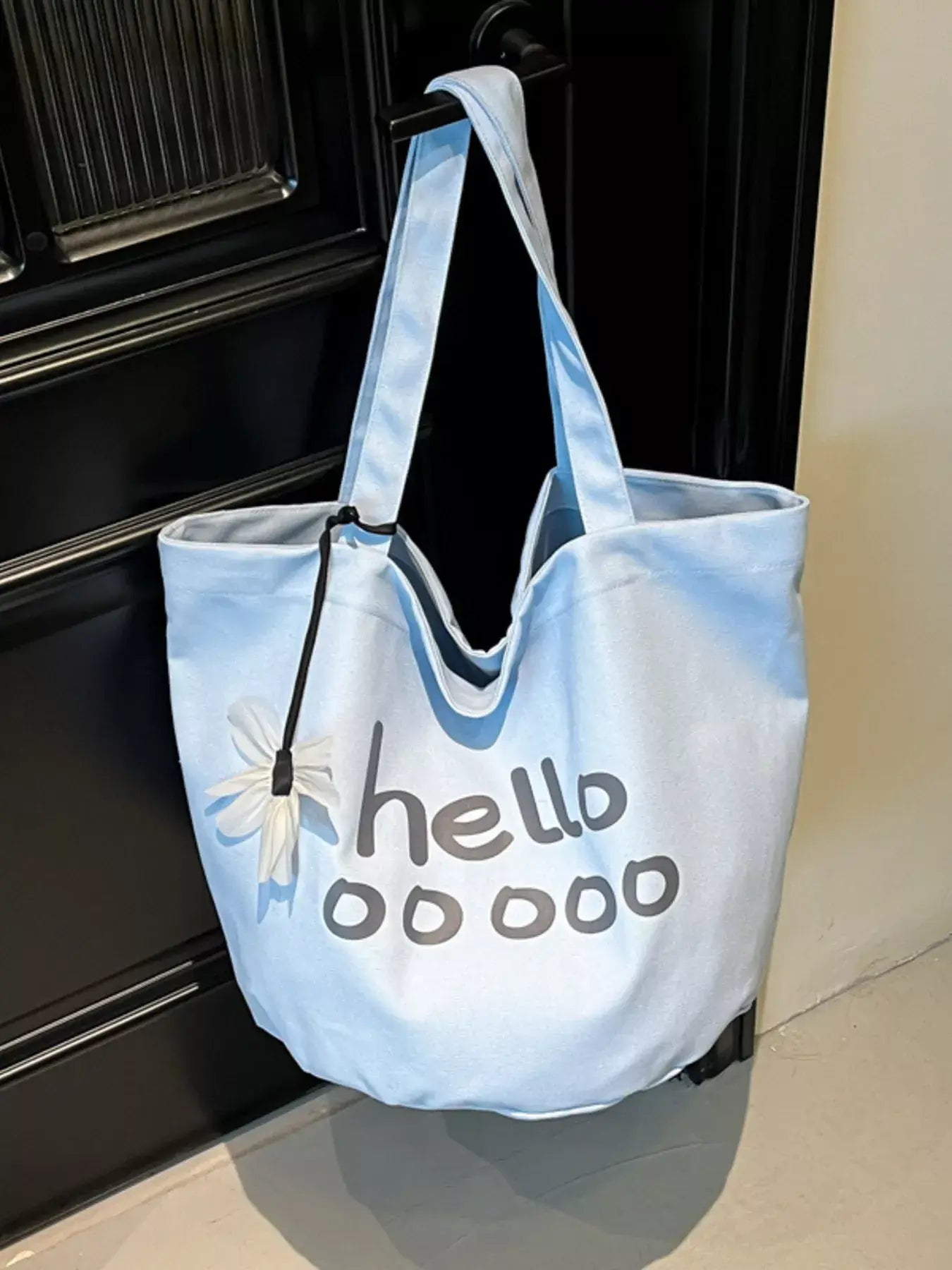Letter Canvas Tote Bag - Trendsi - Flyclothing LLC