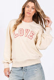 SAGE + FIG LOVE Path Applique Drop Shoulder Sweatshirt - Trendsi - Flyclothing LLC